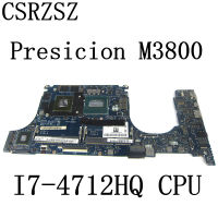 สำหรับ PRECISION M3800แล็ปท็อปเมนบอร์ด I7-4712HQ CPU AAU00 LA-C011P 2GB M1000M GPU Mainboard