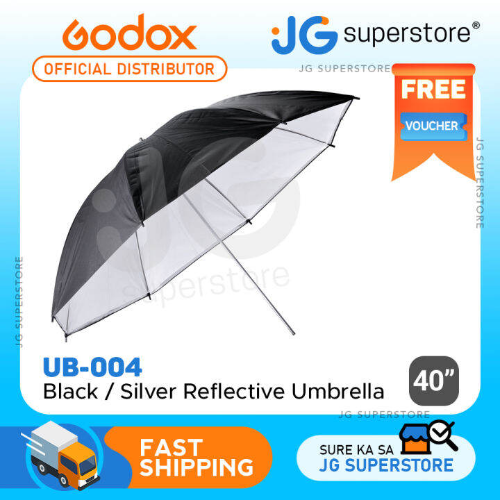 Godox UB004 Reflector Umbrella Black Exterior White Interior for