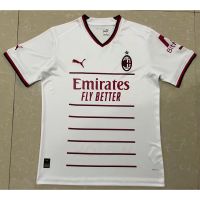 2223ใหม่ผู้ชาย AC Milan Away ฟุตบอล JERSEY TOP White JERSEY แขนสั้น JERSEY ฟุตบอลฟุตบอล JERSEY เสื้อขนาด S-2XL AC Milan Men JERSEY เสื้อ S