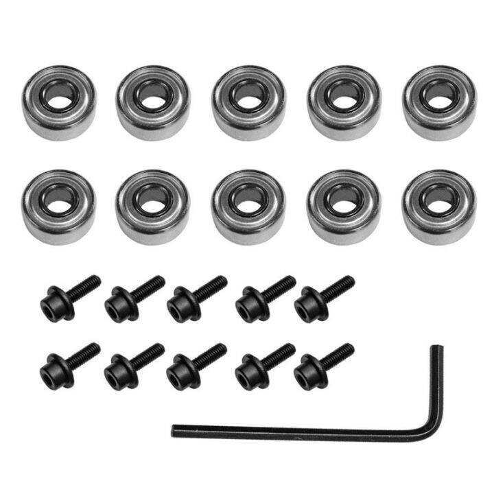 10Pcs Router Bits Top Mounted Ball Bearings Guide for Router Bit