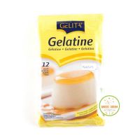 แผ่นเจลาติน ตราเยลลิต้า Gelatine Gelita 20 กรัม (12 แผ่น) เจลาตินแผ่น เจลาติน เจลาติน ชนิดแผ่น