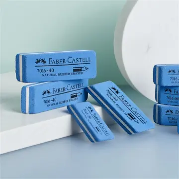 Faber Castell 7016 Natural Rubber Eraser for Gel/Ink/Ballpoint/Fountain Pen  Sand Rubber Eraser Erasable School Exam Supplies
