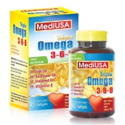 CHÍNH HÃNG MediUSA Triple OMEGA 3-6-9 HỖ TRỢ BỔ NÃO, SÁNG MẮT HỘP 90 VIÊN