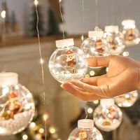 LED Outdoor Decorative Lamp Fairy Wish Ball Curtain String Lights Christmas Garland Indoor Garden New Year Wedding Decoration