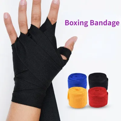 2.5M Cotton Boxing Bandage Wrist Wrap Kickboxing MMA Muay Thai Training Hand Protector Hand Gloves Sports Strap Wristband Gloves