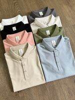 Cool technology beaded cotton summer mens cooling breathable solid color lapel short-sleeved POLO shirt T-shirt 【BYUE】