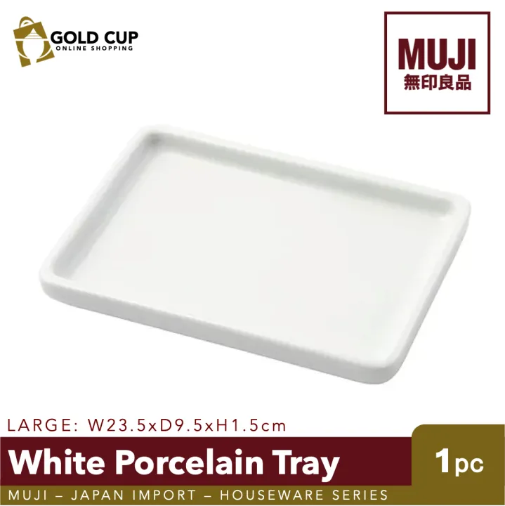 MUJI White Porcelain Tray (Large W23.5xD9.5xH1.5cm) Houseware Lazada PH