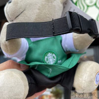 pengwei [โปรโมชั่นดี] Starbucks แก้วน้ําสเตนเลส พร้อมหลอดดูด เป็นมิตรกับสิ่งแวดล้อม ลายหมี ขนาด 375 มล. พร้อมตุ๊กตา