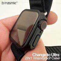 ✌♀ New 2IN1 Glass Matte Cover for Apple Watch Case 49mm 45 41 44 40 42 38 Bumper Screen Protector for iwatch ultra SE 8 7 6 5 4 3 2