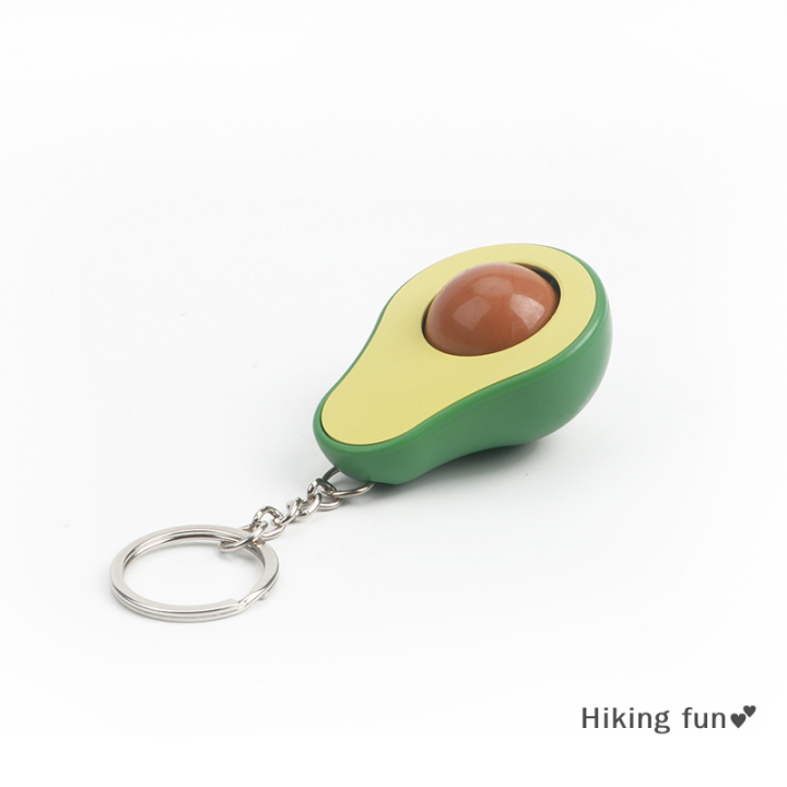 hiking-fun-พวงกุญแจลูกปัดนวดอะโวคาโดสำหรับนวดคอของเล่นบีบอัดนิ้วขนาดเล็กมีจี้ผลไม้แสนสนุกพร้อมพวงกุญแจ