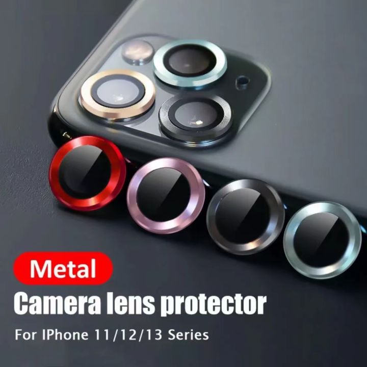 Lens Metal Ring Protector Glass for iPhone 15 12 11 13 14 Pro Max