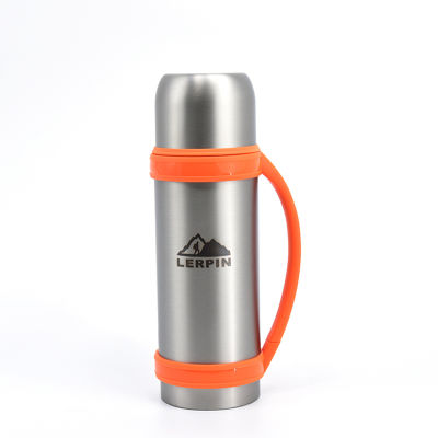 Lerpin 1200ML Portable 304 stainless thermal steel vacum flask thermo double insulated water bottle wall vacuum thermos jug