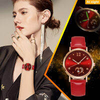 2021 Elegant Woman Watch Luminous Retro Female Watchs Pu Leather Quartz Watch часы водонепроницаемые Relogio Feminino