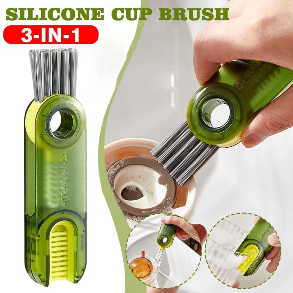 3-in-1 Tiny Bottle Brush Multifunctional Cup Lid Detail Crevice