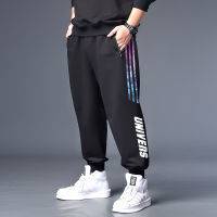 7XL 6XL 5XL XXXXL ผู้ชายกางเกงลำลองยี่ห้อ Harem กางเกง Plus ขนาดเอวยางยืด Baggy Jogger Sweatpants ด้านข้าง Stripe Track กางเกง