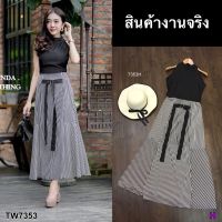 TW7353 Dress เดรสแขนกุดสีพื้นเรียบเนื้อผ้าซาร่า