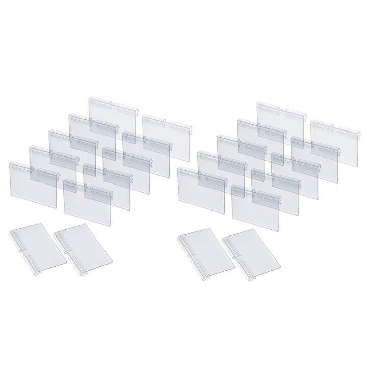 200Pcs Clear Plastic Label Holders for Wire Shelf Retail Price Label ...