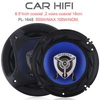 2pcs 6.5 Inch 12V 500W Car HiFi Coaxial Speaker Vehicle Door Auto Audio Music Stereo Full Range Frequency Speakers for Cars