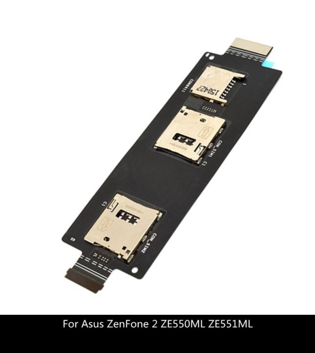 【☊HOT☊】 anlei3 ซ่อมแซมชิ้นส่วนสำหรับ Asus Zenfone 2ขนาด5.5นิ้วที่ใส่ซิม Ze550ml Ze551ml ช่องเสียบเครื่องอ่านการ์ดช่องเสียบสายช่องสายไฟ