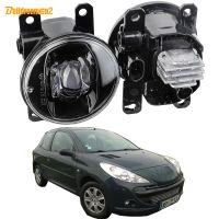 ไฟตัดหมอก LED H11 2ชิ้น,อุปกรณ์เสริมสำหรับ Peugeot 206 206 + 2009 2010 2011 2012 30W รถยนต์ด้านซ้าย + เลนส์ด้านขวาโคมไฟสว่างมากตัดหมอก