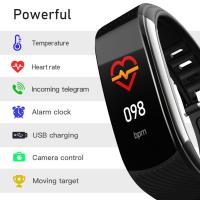 ☢ C6T Smart Band Waterproof Temperature Measuring Heart Rate Smart Bracelet Blood Pressure Monitor Health Wristband Fitness Tracke