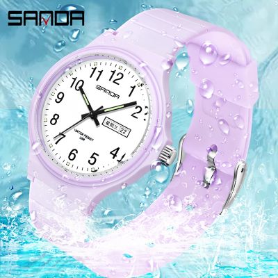 （A Decent035）FashionTopWomenWatches MinimalismLadies Wristwatch Fashion Black WhiteWatch Clock Reloj