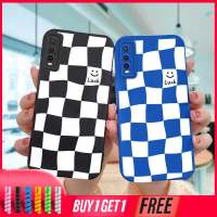 เคส VIVO Y12S Y12 Y20 Y91C Y21 2021 Y30 Y21S Y20S Y12i Y15S Y91 Y30i Y93 Y95 Y15 Y17 Y53 Y50 Y53S Y51 2020 กระดานหมากรุกสีน้ำเงิน ซิลิโคนนิ่มสี่เหลี่ยมสีดำและขาว Case VIVO Y51A Y15A Y10 Y76S Y76 Y33S Y1S Y11 Y31 Y20i Y91i Y90 New Angel Eyes Cases