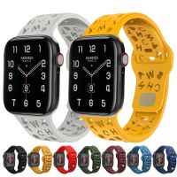 Silicone Breathable band 44mm 49mm 45mm 41mm 40mm 38mm 42 mm Sport iwatch series Ultra 8 7 6 5