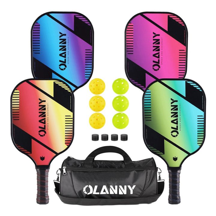 OLANNY Set of Pickleball Paddles,Pickle Ball Raquette Set 4 Graphite ...