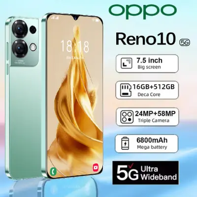 2023ใหม่ OPPQ Reno10 5G 7.5นิ้ว โทรศัพท์มือถือ รองรับ2ซิม Smartphone 4G/5G โทรศัพท์สมา แรม16GB รอม512GB โทรศัพท์ถูกๆ Android13.0 มือถือ Mobile phone ส่งฟรี มือถือราคาถูกๆ โทรศัพท์สำห รับเล่นเกม โทรสับราคาถูก โทรศัพท์ ถูกๆ