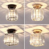 ZZOOI Modern Hanging Ceiling Lights Lamp Living Room Hallway Loft Front Porch Pendant Home Deocoration LED Chandelier Glass Fixture