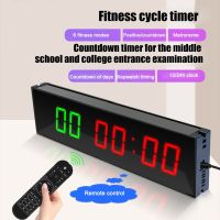 LED Fitness Timer Type-C Plug-in Digital Countdown Clock Wall Mounted Aluminum Alloy with Adhesive Hook for Competition Training Adhesives Tape