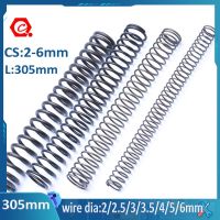 Wire Dia 2/2.5/3/3.5/4/5/6mm Manganese 72A Steel Compression Spring OD 16-60mm Y Type Long Spring Length 305mm Electrical Circuitry  Parts