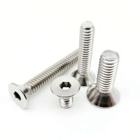 10/50pcs UNC US 2#-56 4#-40 6#-32 8#-32 10#-24 304 A2 Stainless Steel Hex Hexagon Socket Flat Countersunk Head Screw Bolt Screw Nut Drivers