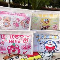 Lotso strawberry bear Patrick Star Doraemon Large Capacity Pencil case Cartoon Waterproof Student Stationery Bag