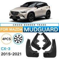 แผ่นบังโคลนหน้ารถยนต์4ชิ้นแผ่นพลาสติกนิ่มสำหรับ CX3 Mazda 2015-2021