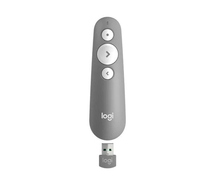 logitech-r500s-presenter-mid-grey-เลเซอร์พ้อยเตอร์-เลเซอร์สีแดง-สีเทา-ของแท้-ประกันศูนย์-1ปี