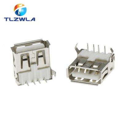 10PCS USB 2.0 4Pin A Type Female Socket Connector G54 2 feet 90 degree Data Transmission Charging Electrical Connectors