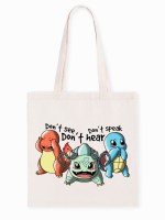 กระเป๋าผ้า Pokemon  กระเป๋าผ้าพิมพ์ลาย กระเป๋าผ้าCotton 100%