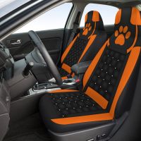 ∋❧ Paw print car seat cover universal dust-proof polyster all-inclusive high end front seat protector automobile cover