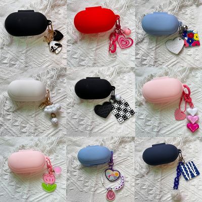 【CC】 Soft Silicone With Keyring Buds Durable Earphone Cases