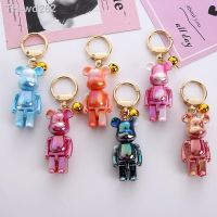 Colorful Bear Keychain Couples Gift Key Chain Animal Doll Key Ring For Bags Creative Fashion Cool Car Accessories Pendant