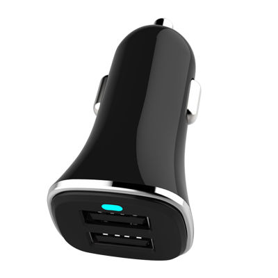 12V 24V 5V 2.4A Fast Auto Dual USB พอร์ต Overcharge Protection Adapter แบบพกพา Universal ABS ไฟแช็ก Car Charger