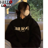 HelloKoma เสื้อฮู้ด เสื้อแขนยาวอบอุ่น หลวมและสบาย ทันสมัย สไตล์ ล้ำสมัย สบายๆ WWY23000LO 41Z231008