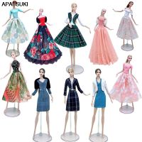 Fashion Lace Doll Clothes Set For Barbie Doll Dress Outfits Party Gown Tank Shirt Skirt Coat Jacket 1/6 Dolls Accessories Toys