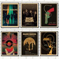 Imagine Dragons Rock Band Music Kraft Paper Poster Printing Drawing core Decorative Painting gift Wall Décor