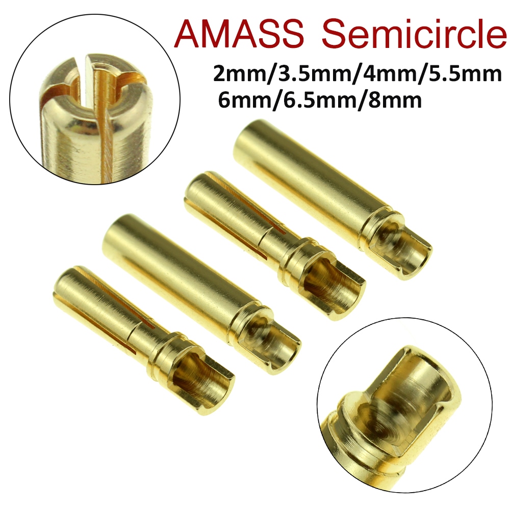 Part & Accessories 20 Pcs 3mm Gold Plated Bullet Banana Connector Plug for ESC Motor RC Quadcopter Battery multicopter Color: Female x 20