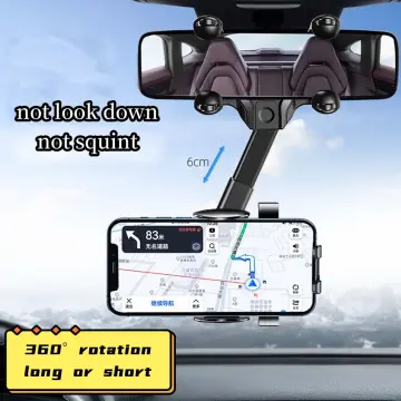 Car Mobile Support Rearview Mirror Mount GPS Telefon For iPhone 12 Pro Max  360 Degrees Adjustable Universal Smartphone Support - AliExpress