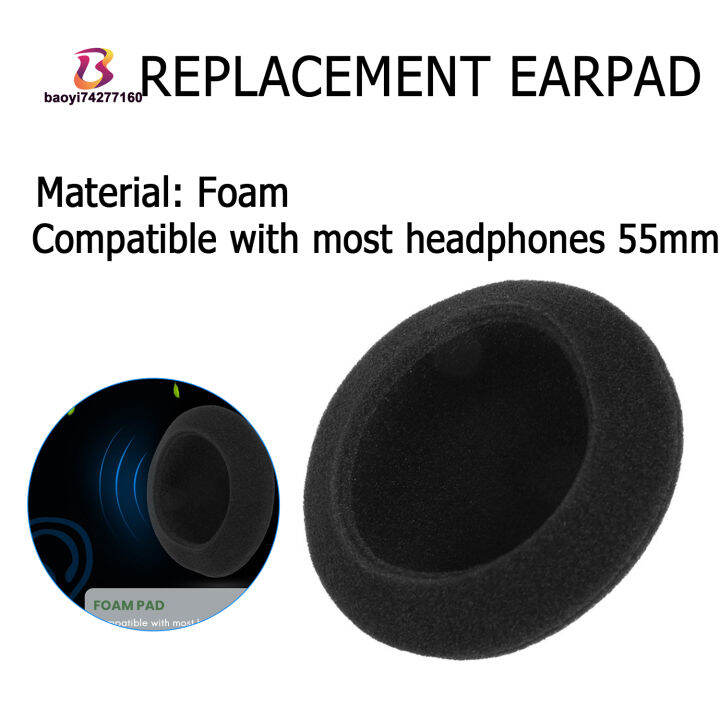 60mm Replacement Ear Foam Earphone Pad Covers for Headset Headphone