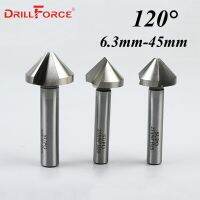 GJPJ-6.3-45mm Hss 3 Flute 120 Degree Chamfer Countersink Drill Bits6.3/8.3/10.4/12.4/14/16.5/20.5/25/30/35/40/45mm